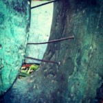 Barbara Hepworth sculpture and garden close up